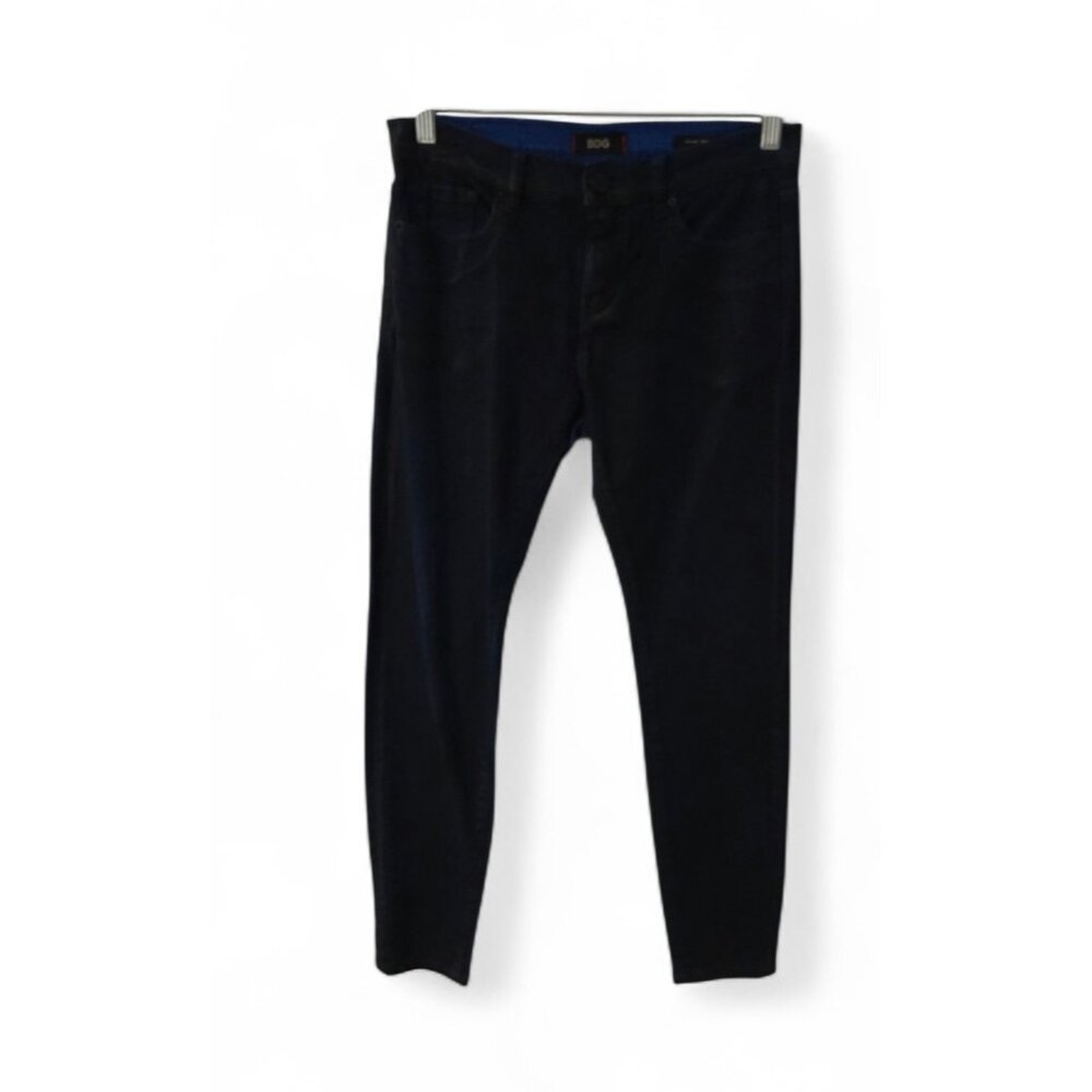 BDG Mid Rise Twig Ankle Skinny Jeans Waxed Denim Dark Blue Womens 29x29